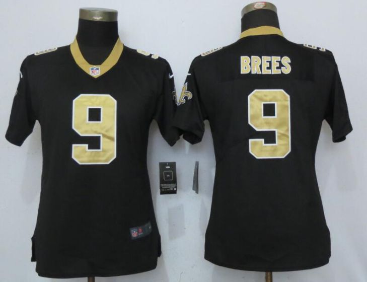 Women New Orleans Saints #9 Brees Black Nike Vapor Untouchable Limited NFL Jerseys->atlanta falcons->NFL Jersey
